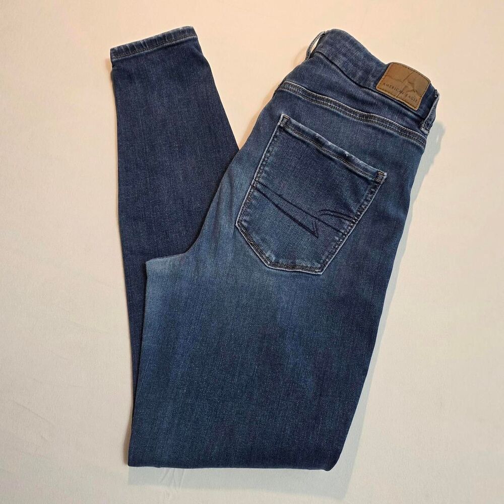 American Eagle Curvy Hi-Rise Jegging Size 6 Regular dark wash skinny jeans